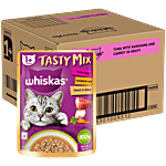 Whiskas Tasty Mix Adult 1+ Year Wet Cat Food - Tuna With Kanikama & Carrot In Gravy 70 g (Pack of 14)