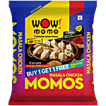 Wow! Momo Masala Chicken Momos 10 pcs (Get 10 pcs Free)