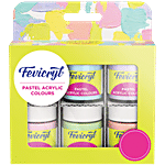 Fevicryl Multi-Surface Pastel Acrylic Colours Kit - Ideal For Artists 15 ml (Pack of 6)
