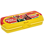 Pratap Flip Note Stationery Set Marker + Duster + Pencil + Scale, Pencil Box - Motu Patlu, Yellow 1 pc