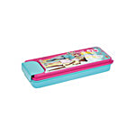 Pratap One Lock Junior Pencil Box - Barbie, Blue 1 pc