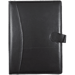 Gravity Leatherite Conference Folder - Black With Magnetic Flap, Pad, Card & Pen Holder 1 pc