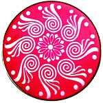 Creative Space Rangoli Channi Stencil - Assorted, 30 x 1 x 30 cm 1 pc