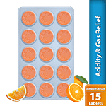 Digene Chewable Tabets - Orange Flavour, Gas Relief & Acidity 15 pcs