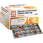 Limcee Vitamin C Chewable Tablet 500 mg Orange Flavour 15 pcs (20 x 15 Tablets)
