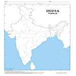 Creative Space India Political Map 10 pcs