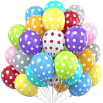 Creative Space Birthday Party Polka Dot Balloon 50 pcs