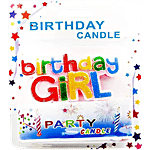 Creative Space Happy Birthday Girl Cake Candle For Party 1 pc