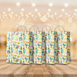 Untumble Pastel Print Return Gift Paper Bag - Medium, For Birthday, Baby Shower, House Warming, Anniversary, Wedding Occasions 4 pcs