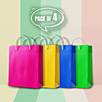 Untumble Colourful Return Gift Paper Bag - Large, For Birthday, Baby Shower, House Warming, Anniversary, Wedding 4 pcs