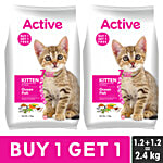 Active Dry Cat Food - Ocean Fish, Kitten 1.2 kg (Buy 1 Get 1 Free)