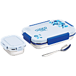 Pratap Lunch Box Steel, Meal On, Blue 750 ml