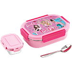 Pratap Lunch Box Steel, Barbie, Pink 650 ml