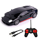 Wembley Remote Control Car - High-Speed Mini 1:24 Scale, USB Rechargeable, For Kids, Black & Red 1 pc