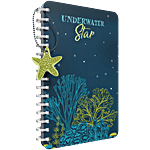 Paperkraft A5 Designer Wiro Hard Bound Notebook 168 Pages - Paper Dangler, 70 GSM, Underwater Star 1 pc