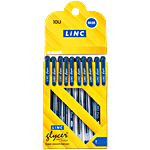 Linc Glycer Classic Super Smooth Ball Pens - 0.6 mm Tip, Blue Ink 10 pcs