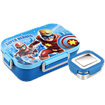 Signoraware Chipmunk Stainless Steel Lunch Box - Airtight & Leakproof, Blue 2 pcs (850 ml + 130 ml)
