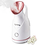 Lifelong LLS18 Facial Steamer, Inhaler, Vaporizer With Nano-Ionic Technology & 65 ml Water Tank - White 1 pc
