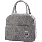 JBG Home Store Lunch Bag - Aluminum Foil Insulated, Leak Proof, Grey 1 pc