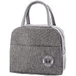 JBG Home Store Lunch Bag - Aluminum Foil Insulated, Leak Proof, Grey 1 pc