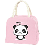 JBG Home Store Kids Lunch Bag - Aluminum Foil Insulated, Leak Proof, Panda Print, Pink 1 pc