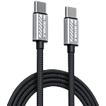 Nu Republic Type C To Type C Blaze Flash 65W Superfast Charging Cable - 1.25 m, Grey 1 pc