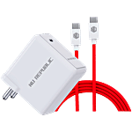 Nu Republic Sprint All In One 30W 6A Fast Charging Adaptor - With Type C To Type C Cable, Supports All Fast Charging Technologies, White 1 pc