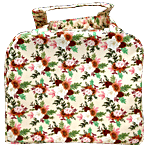 Hoom Lunch Bag - With Aluminium Insulation, Floral Print, Cream 1 pc