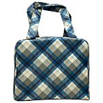 Hoom Lunch Bag - With Aluminium Insulation, Check Print, Blue 1 pc