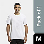 Jockey 2714 Men's Super Combed Cotton Rich Solid Round Neck Half Sleeve T-Shirt - White 1 pc Size - M (Size - M)