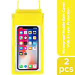Unitribes Waterproof Mobile Rain Cover - With 3 Layer Protection, Assorted Colours 2 pcs