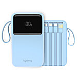 Lifelong Compact Pocket Size Power Bank - 10000 mAh, 22.5 W, Lithium Polymer, Sky Blue 1 pc