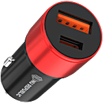 Nu Republic Swift All In One 48w Fast Car Charger With Dual Output 48 Watts Total 18W USB + 30W Type C PD, Black 1 pc 