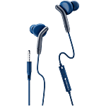 Zebronics Zeb-Bro Ear Wired Earphones - With Mic, 3.5mm Audio Jack, Phone/Tablet Compatible, Blue 1 pc