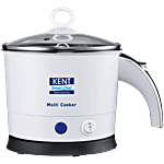 kent Kettle Multicooker Cum Steamer - 800 W, Inner Stainless Steel, Cool Touch Outer Body, White 1.2 L