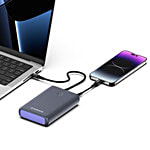 Ambrane Powerlit Ultra Lite 20000 mAh 85W Fast Charging Power Bank With 2 Type C & 1 Type A Ports - Black 1 pc