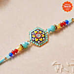 Daivya Sparsh by bigbasket Floral Bliss Pendant Rakhi With Kumkum & Rice 1 pc