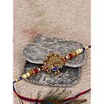 eCraftIndia Dancing Peacock Designer Rakhi With Roli Chawal 1 pc