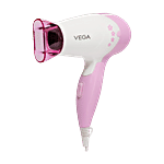 Vega Insta Glam Foldable 1000 Watts Hair Dryer With 2 Heat & Speed Settings, VHDH-20 1 pc