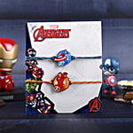 Marvel Iron Man & Captain America Kids Rakhi Set 2 pcs