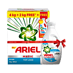 Ariel Matic Top Load Detergent Powder 6 kg (Get 4 + 2 kg Free + 500 ml Free Liquid)