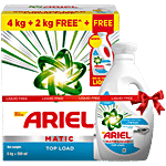 Ariel Matic Top Load Detergent Powder 6 kg (Get 4 + 2 kg Free + 500 ml Free Liquid)
