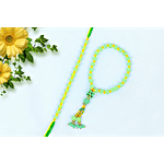 Pearlfiesta "Bhaiya Bhabhi" Rakhi Set With Lumba Rakhi For Bhabhi - Green 2 pcs