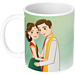 Pearlfiesta Bhaiya Bhabhi Quotes Printed Coffee Mug For Rakhi For Brother Bhabhi Microwave Safe Ceramic Tea Coffee Mug 330 ml