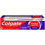 Colgate Visible White Purple Toothpaste - Color-Corrects Yellow Tones 120 g (100 g + 20 g)