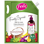 Fem Fruity Squash Soft & Safe Handwash - Goodness Of Coconut Milk & Vitamin E 1.5 l 