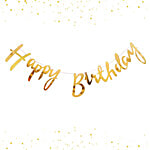 Party Propz Happy Birthday Golden Foil Banner 1 pc
