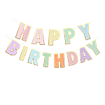 Party Propz Multicolour Happy Birthday Banner 1 pc