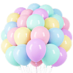Party Propz Latex Balloons - Assorted Pastel Colours, For Decoration 50 pcs