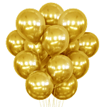 Party Propz Golden Metallic Balloons 25 pcs